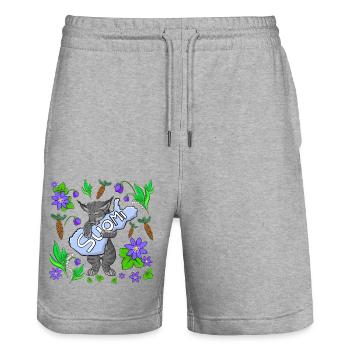 Me <3 Finnland - Stanley/Stella Unisex Bio Joggingshorts Trainer  - Grau meliert - Vorne - Nik (191cm) & Marisol (170cm)