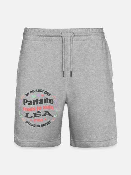 LÉA PARFAITE - PRENOM LÉA - Short de jogging bio TRAINER Stanley/Stella unisexe - gris chiné