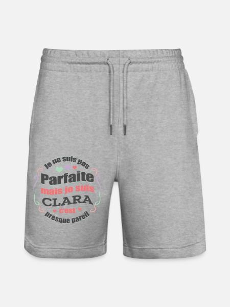 CLARA PARFAITE - PRENOM CLARA - Short de jogging bio TRAINER Stanley/Stella unisexe - gris chiné