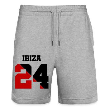 Ibiza 24 - Short de jogging bio TRAINER Stanley/Stella unisexe - gris chiné - Devant - Nik (191cm) & Marisol (170cm)