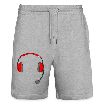 Headset Gaming Kopfhörer - Stanley/Stella Unisex Bio Joggingshorts Trainer  - Grau meliert - Vorne - Nik (191cm) & Marisol (170cm)