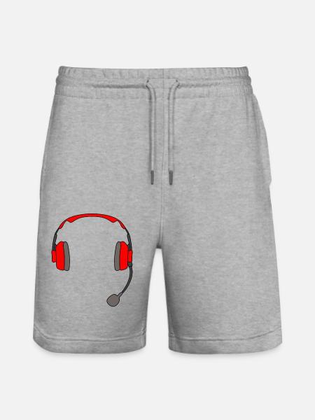 Headset Gaming Kopfhörer - Stanley/Stella Unisex Bio Joggingshorts Trainer  - Grau meliert