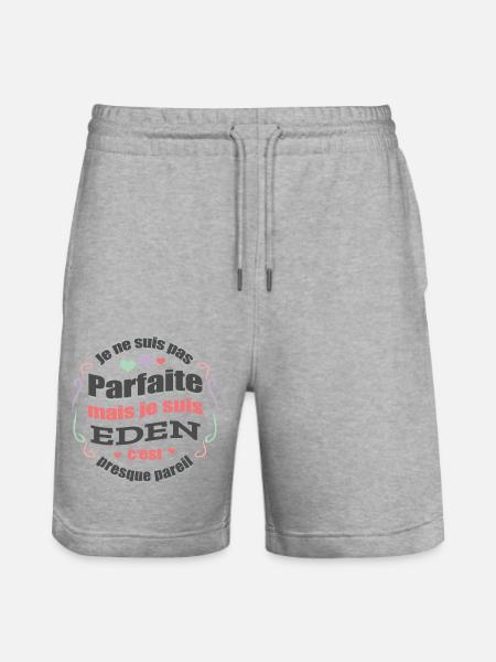 EDEN PARFAITE - PRENOM EDEN - Short de jogging bio TRAINER Stanley/Stella unisexe - gris chiné