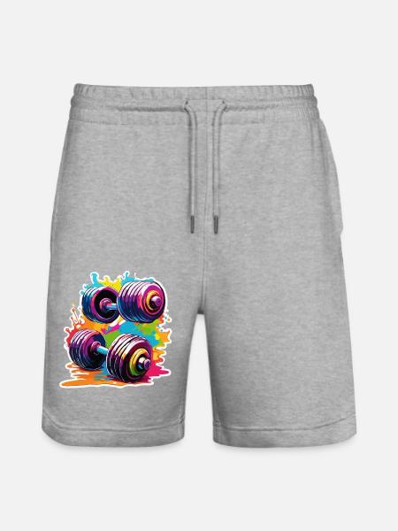 Håndvægt / Vægte / Sport / Styrketræning / Træning - Stanley/Stella Trainer økologiske unisex joggingshorts - grå meleret