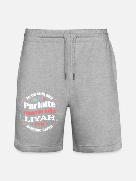 LIYAH PARFAITE - PRENOM LIYAH - Short de jogging bio TRAINER Stanley/Stella unisexe - gris chiné