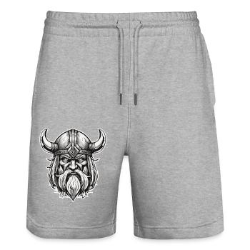 Wikinger / Thor / Odin / nordisch / keltisch - Stanley/Stella Unisex Bio Joggingshorts Trainer  - Grau meliert - Vorne - Nik (191cm) & Marisol (170cm)