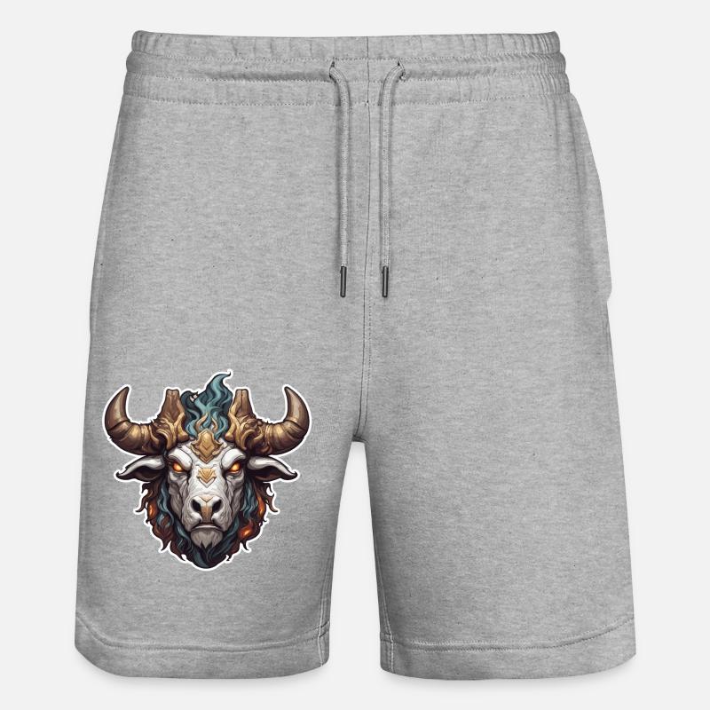 Minotaure / Mythologie grecque / Créature - Short de jogging bio TRAINER Stanley/Stella unisexe - gris chiné