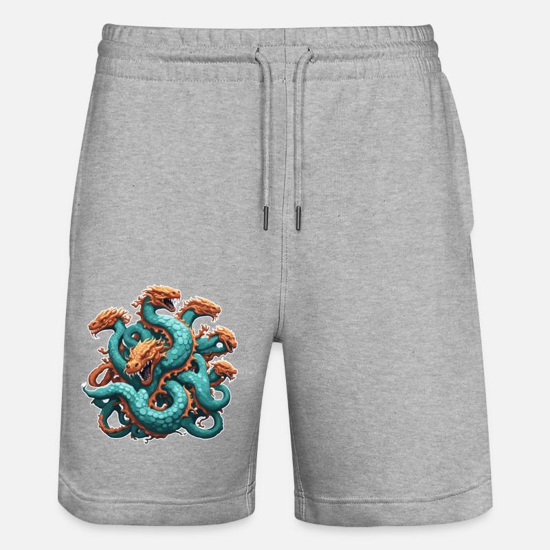 Hydre / Mythologie grecque / Serpent - Short de jogging bio TRAINER Stanley/Stella unisexe - gris chiné