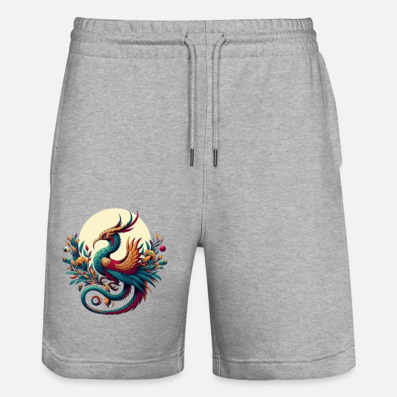 Eleganter Simurgh - Stanley/Stella Unisex Bio Joggingshorts Trainer  - Grau meliert