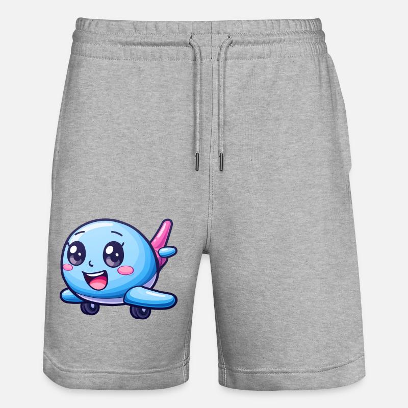 Avion mignon - Short de jogging bio TRAINER Stanley/Stella unisexe - gris chiné