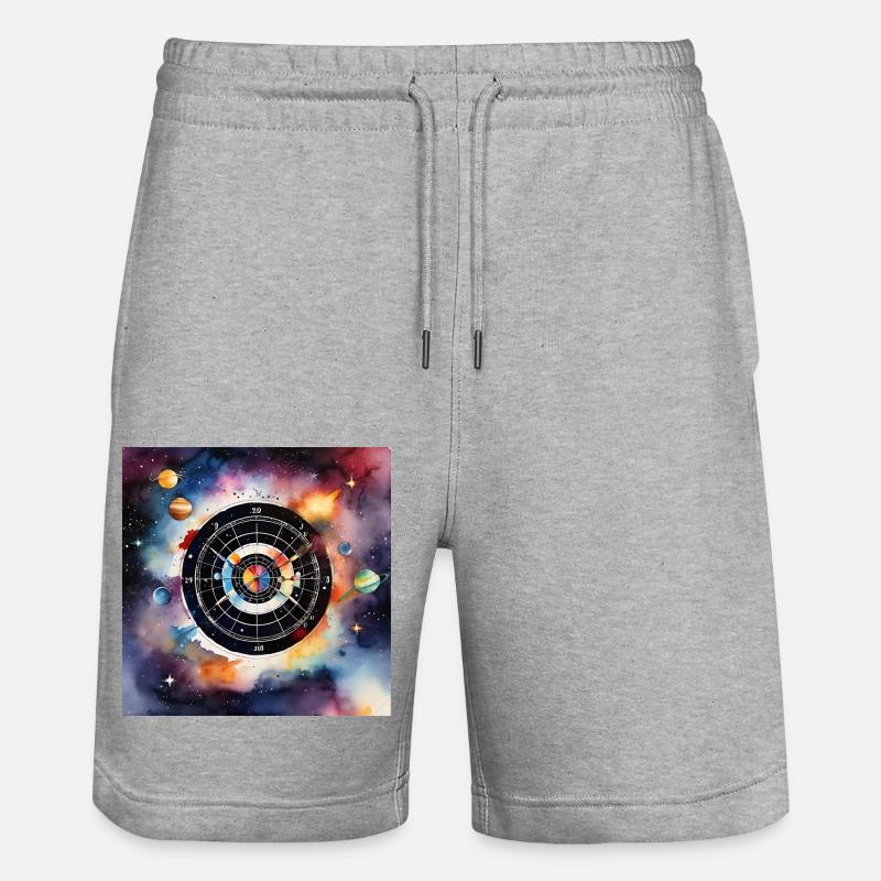 Carnaval de fléchettes cosmiques - Short de jogging bio TRAINER Stanley/Stella unisexe - gris chiné