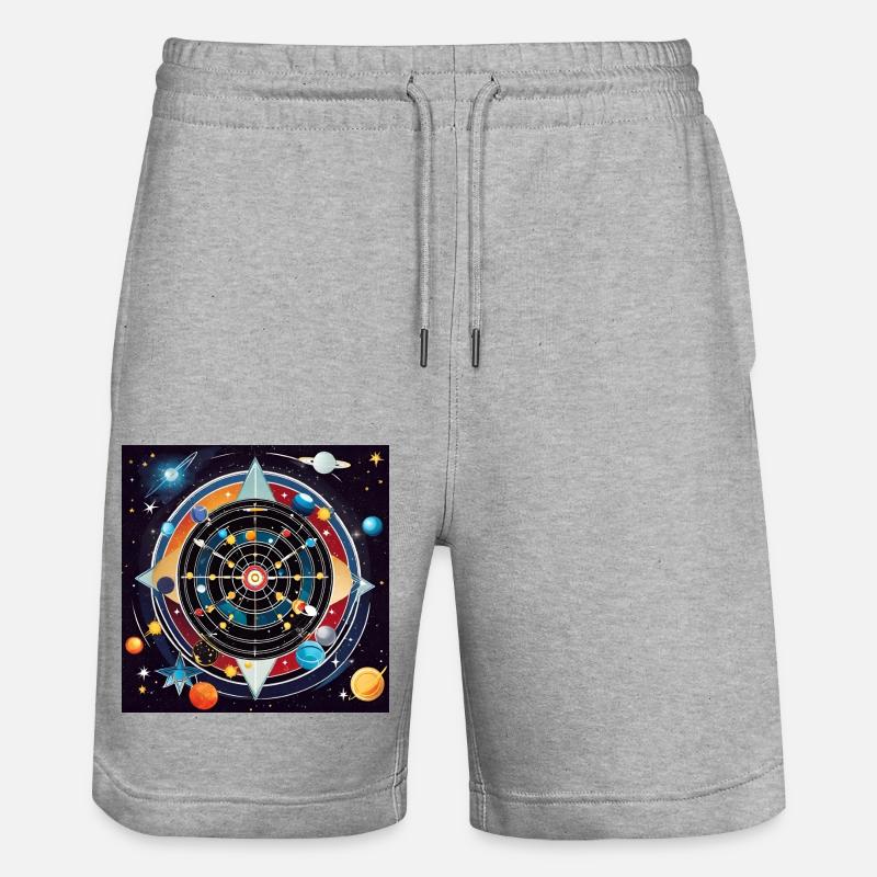 Infinity Bullseye - Stanley/Stella Unisex Bio Joggingshorts Trainer  - Grau meliert