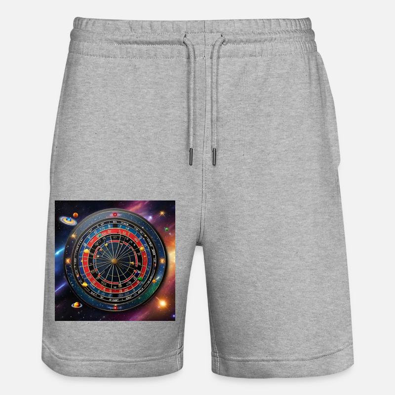 Précision astronomique - Fléchettes dans l’espace - Short de jogging bio TRAINER Stanley/Stella unisexe - gris chiné