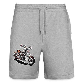 Motard / Motard / Motard / Deux-roues / Cross - Short de jogging bio TRAINER Stanley/Stella unisexe - gris chiné - Devant - Nik (191cm) & Marisol (170cm)