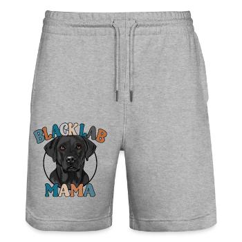 Black Lab Maman Chiens Chien Labrador Labbi Wilsigns - Short de jogging bio TRAINER Stanley/Stella unisexe - gris chiné - Devant - Nik (191cm) & Marisol (170cm)