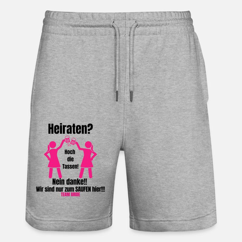 JGA - Stanley/Stella Unisex Bio Joggingshorts Trainer  - Grau meliert