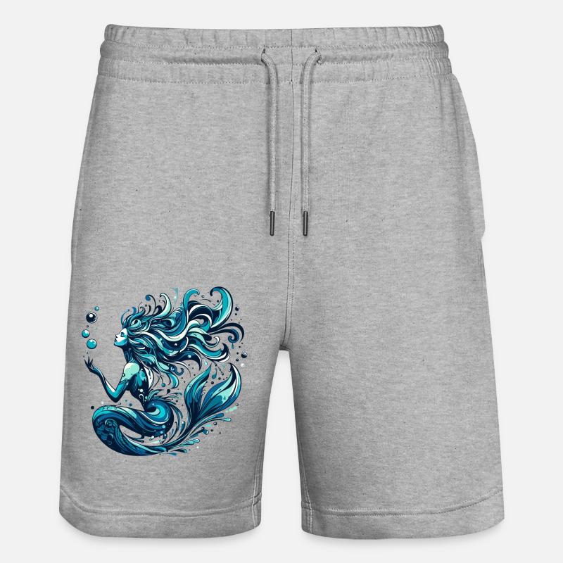 Cadeau de sirène - Short de jogging bio TRAINER Stanley/Stella unisexe - gris chiné