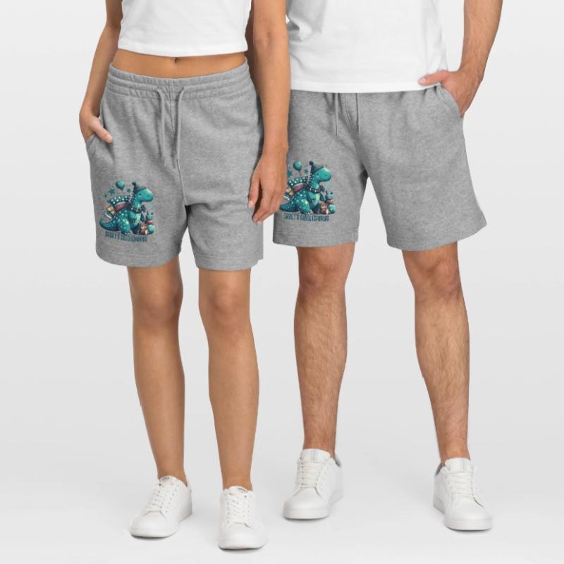 Daddy's Cuddlesaurus Cuddle Dinosaur Gift Stanley/Stella Trainer Unisex Organic Jogging Shorts