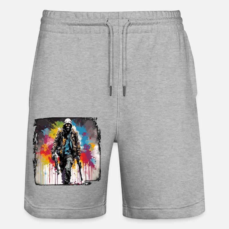 Apocalypse / Apocalypse / Destruction / Anarchie - Short de jogging bio TRAINER Stanley/Stella unisexe - gris chiné