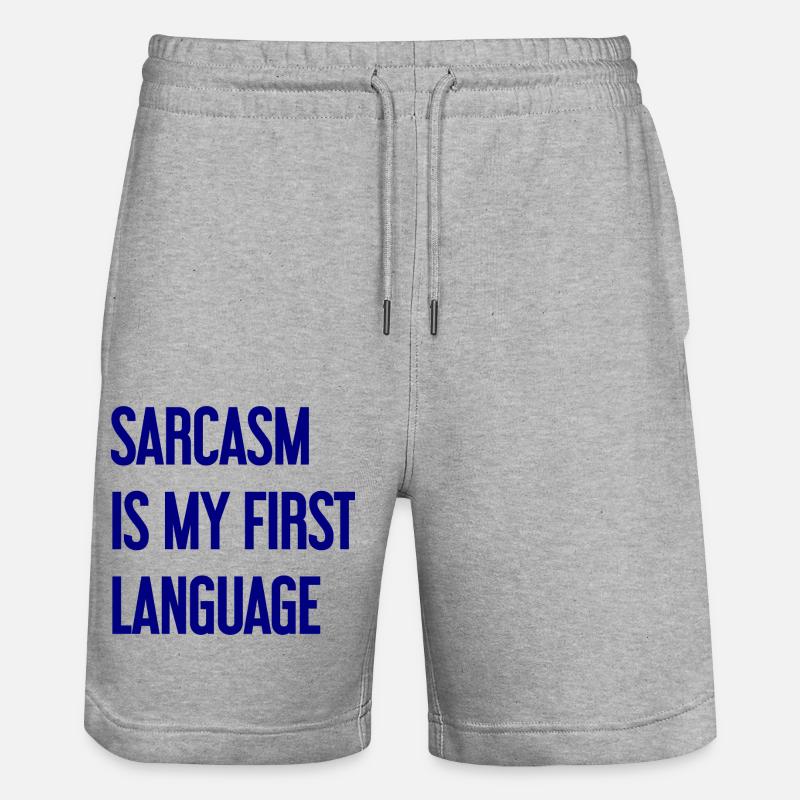 Sarcasme Pro - Short de jogging bio TRAINER Stanley/Stella unisexe - gris chiné