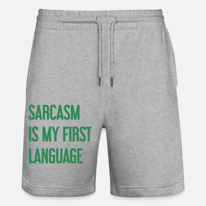 Sarkasmus-Profi - Stanley/Stella Unisex Bio Joggingshorts Trainer  - Grau meliert