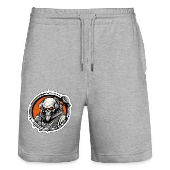 Monstre / Bête / Créature / Cauchemar / Bête - Short de jogging bio TRAINER Stanley/Stella unisexe - gris chiné - Devant - Nik (191cm) & Marisol (170cm)
