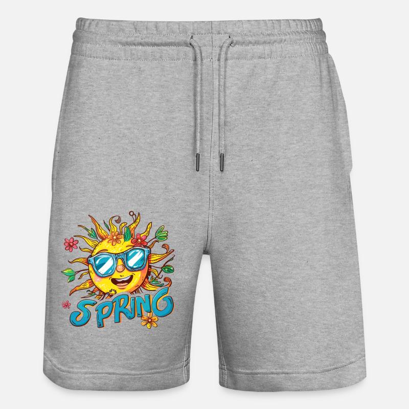 Printemps Printemps Fleurs De Soleil - Short de jogging bio TRAINER Stanley/Stella unisexe - gris chiné