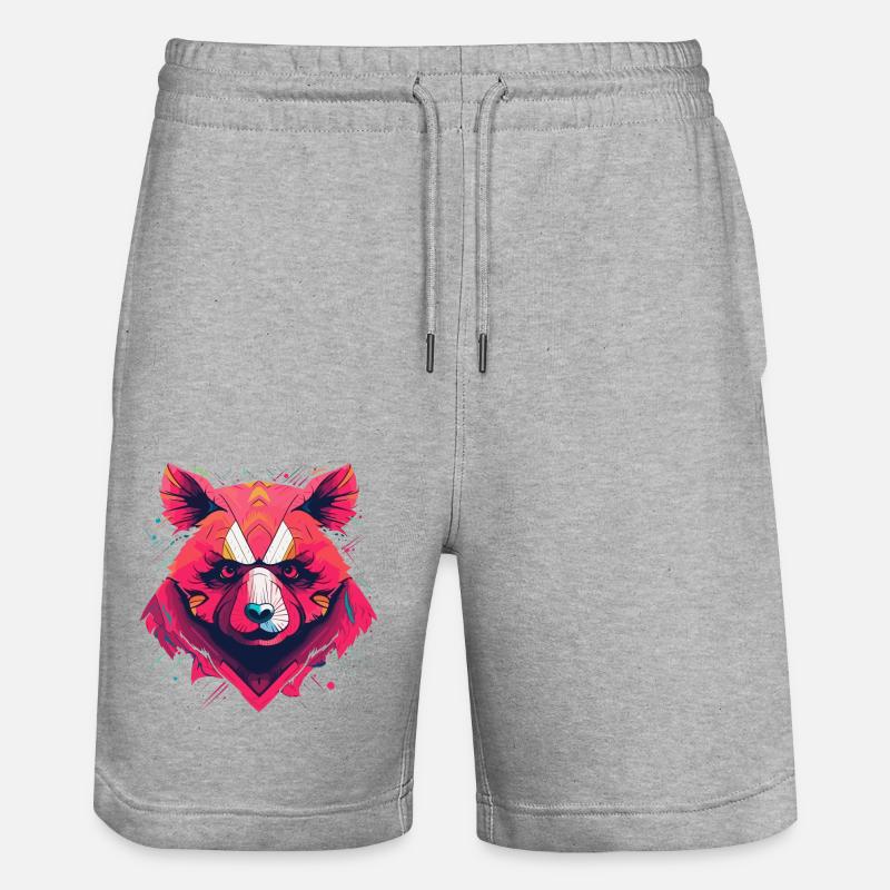 Iconic Panda 🐼 - Short de jogging bio TRAINER Stanley/Stella unisexe - gris chiné