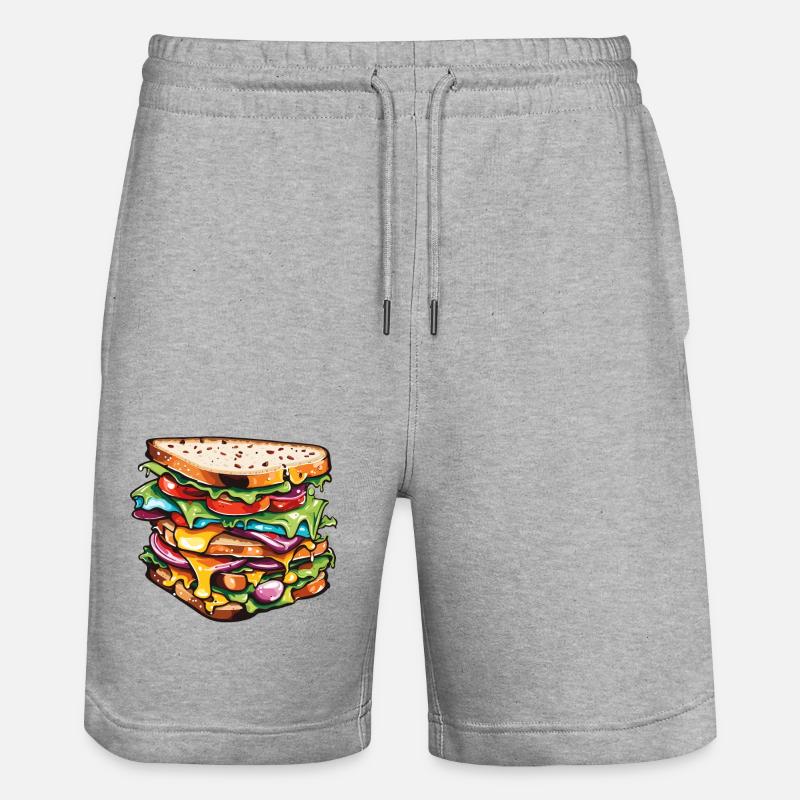 Sandwich / Sandwich / Nourriture / Épicerie - Short de jogging bio TRAINER Stanley/Stella unisexe - gris chiné