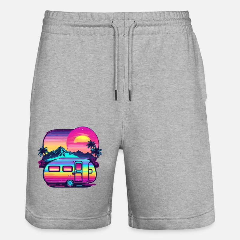 Camping-car / Camping-car / camping / Roadtrip / Voyage - Short de jogging bio TRAINER Stanley/Stella unisexe - gris chiné