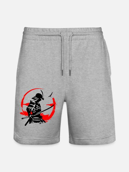 Samurai - Stanley/Stella Trainer Unisex Organic Jogging Shorts - heather grey