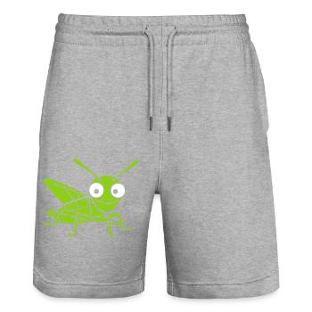 Grasshopper - Stanley/Stella Trainer Unisex Organic Jogging Shorts - heather grey - Front - Nik (191cm) & Marisol (170cm)