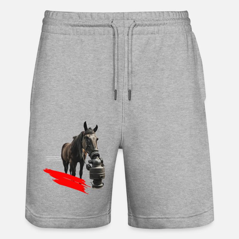 Pferd - Stanley/Stella Unisex Bio Joggingshorts Trainer  - Grau meliert