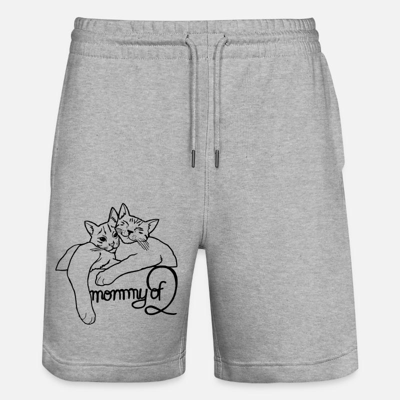 Maman de deux chats maman - Short de jogging bio TRAINER Stanley/Stella unisexe - gris chiné
