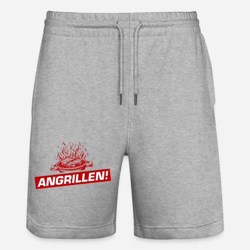 Grillades Barbecue Barbecue - Short de jogging bio TRAINER Stanley/Stella unisexe - gris chiné