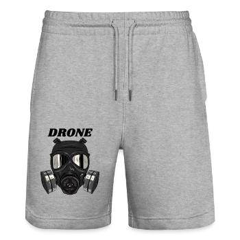 Drone - Stanley/Stella Unisex Bio Joggingshorts Trainer  - Grau meliert - Vorne - Nik (191cm) & Marisol (170cm)