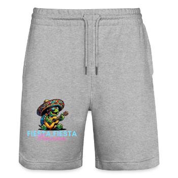Fiesta, Fiesta Mexicana - Stanley/Stella Unisex Bio Joggingshorts Trainer  - Grau meliert - Vorne - Nik (191cm) & Marisol (170cm)