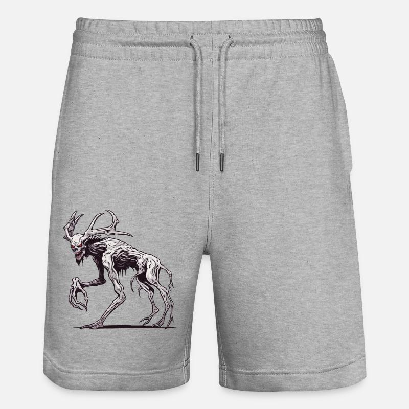 Wendigo / maléfique / Possessif / Horreur - Short de jogging bio TRAINER Stanley/Stella unisexe - gris chiné