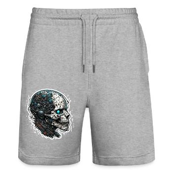 Terminateur - Short de jogging bio TRAINER Stanley/Stella unisexe - gris chiné - Devant - Nik (191cm) & Marisol (170cm)
