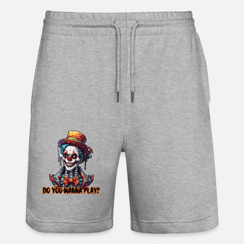 Clown / Cirque / Carnaval / Carnaval / Ludique - Short de jogging bio TRAINER Stanley/Stella unisexe - gris chiné