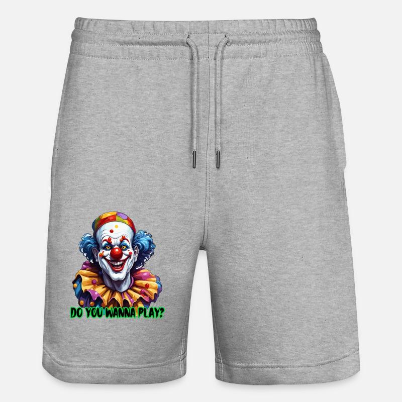 Clown / Cirque / Carnaval / Carnaval / Ludique - Short de jogging bio TRAINER Stanley/Stella unisexe - gris chiné