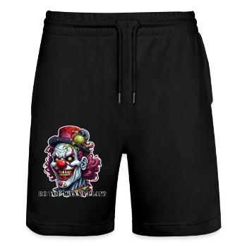 Clown / Circus / Carnival / Carnival / Playful - Stanley/Stella Trainer Unisex Organic Jogging Shorts - black - Front - Nik (191cm) & Marisol (170cm)