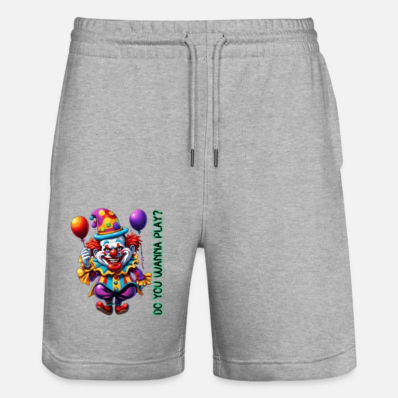 Clown / Cirque / Carnaval / Carnaval / Ludique - Short de jogging bio TRAINER Stanley/Stella unisexe - gris chiné