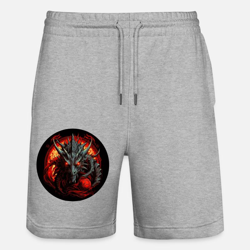 Der Drache hat dich erblickt - Stanley/Stella Unisex Bio Joggingshorts Trainer  - Grau meliert