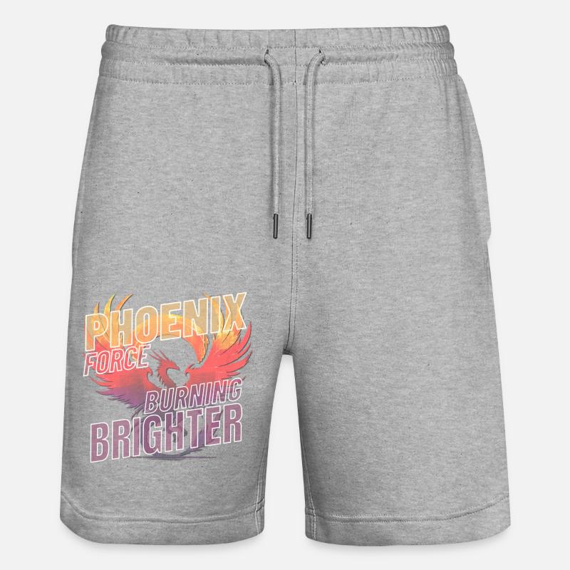 Phoenix Force erstrahlt heller - Stanley/Stella Unisex Bio Joggingshorts Trainer - Grau meliert