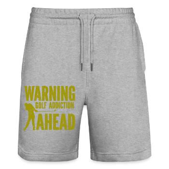 Golf - Golfclub Goldspieler Birdie Elite Luxus - Stanley/Stella Unisex Bio Joggingshorts Trainer  - Grau meliert - Vorne - Nik (191cm) & Marisol (170cm)