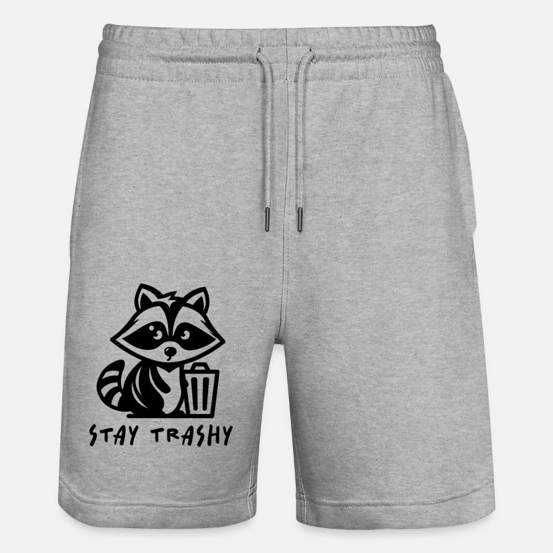 Raton laveur reste trash - Short de jogging bio TRAINER Stanley/Stella unisexe - gris chiné