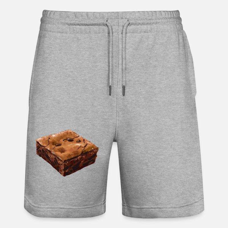 Illustration de brownie rustique - Short de jogging bio TRAINER Stanley/Stella unisexe - gris chiné