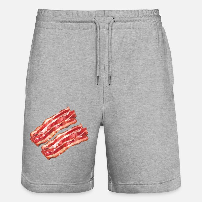 Illustration de bacon stylisé - Short de jogging bio TRAINER Stanley/Stella unisexe - gris chiné