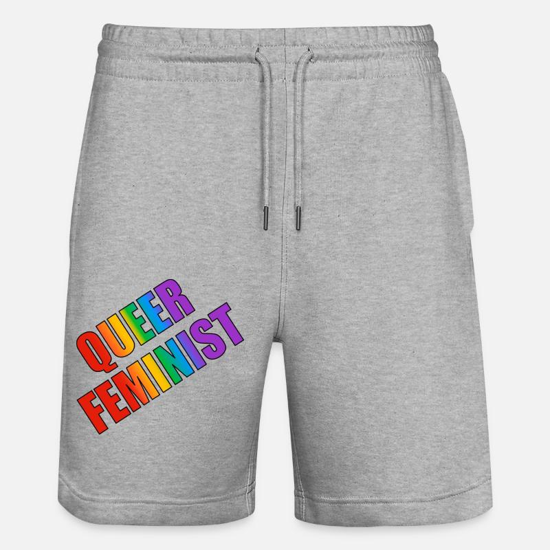 Féministe queer - Short de jogging bio TRAINER Stanley/Stella unisexe - gris chiné